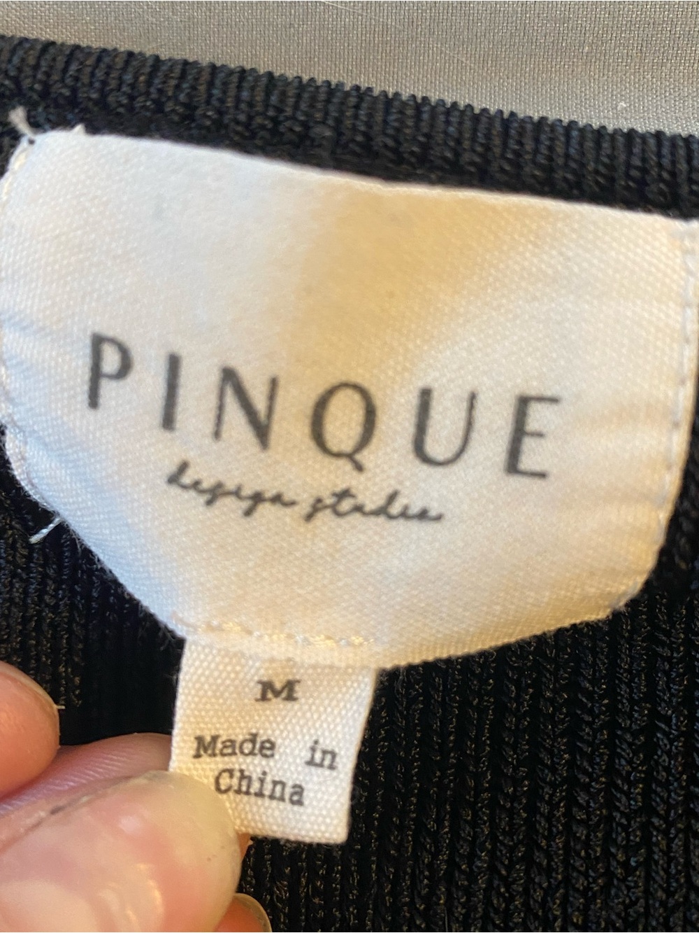 Pinque Black Ribbed Sweater - Picture 4 of 5
